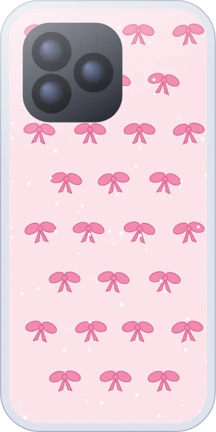 Pink coquette bows on blush