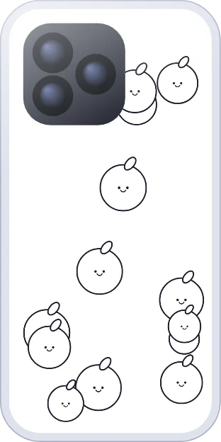 Black and white smiling fruit coloring page