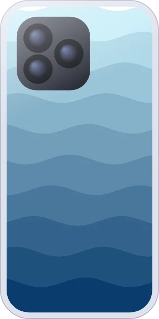 Layered ocean waves from pale aqua to deep blue