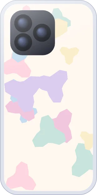 Soft pastel blob shapes in pink, mint and butter yellow