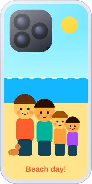 Cartoon-style family portrait insert, an upcoming AI feature